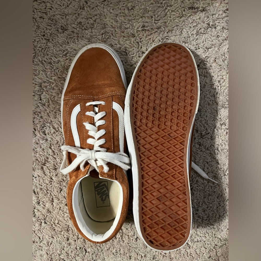 Old Skool Brown Suede Vans Size 13